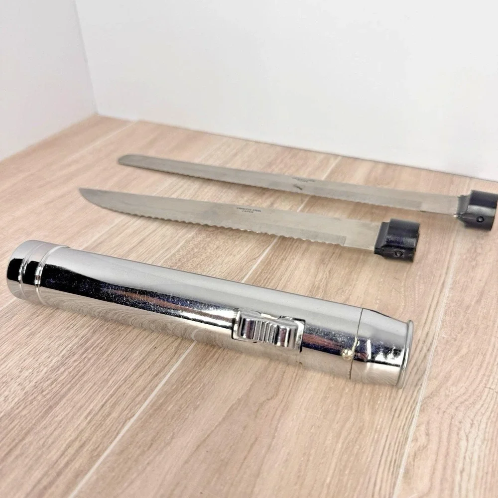Electric Meat Carver Cordless Battery Powered Knife Set Stainless Steel‎
